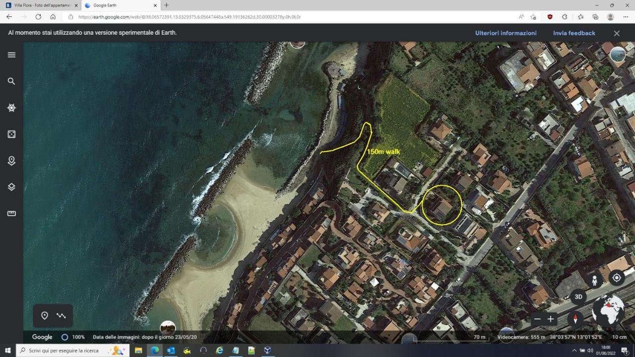 Villa Flora - With Sea View, 2 Minutes Walk To Beach Траппето Екстер'єр фото